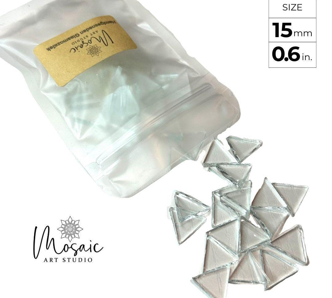 Hand-cut Mosaics - TRIANGLE Shape - Mosaic Art Studio US