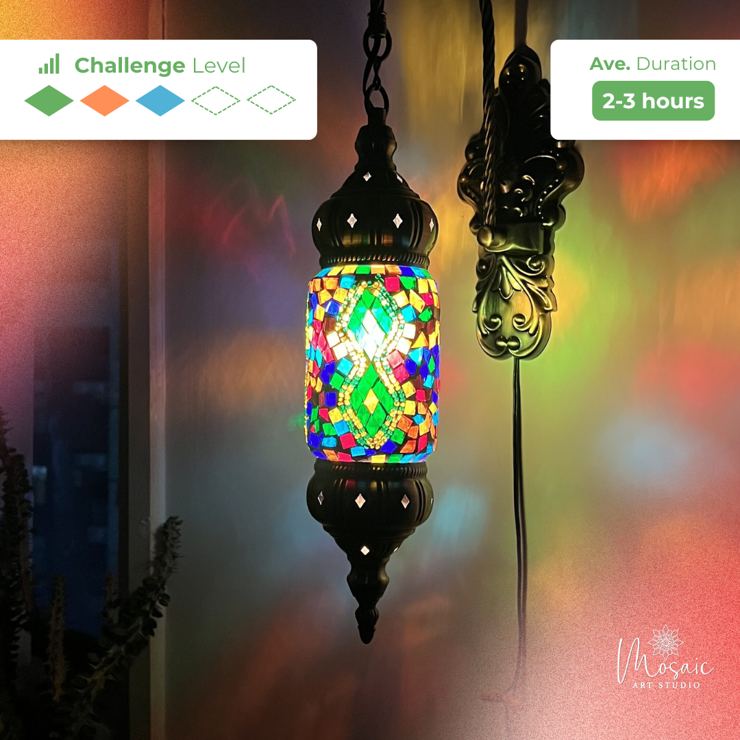 Brighten Up Your Space: Crafting a Green and Beaded Mosaic Wall Sconce - Mosaic Art Studio US