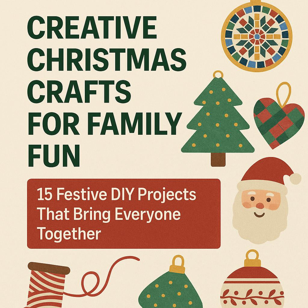 Creative Christmas crafts for family fun with festive DIY projects and holiday-themed illustrations