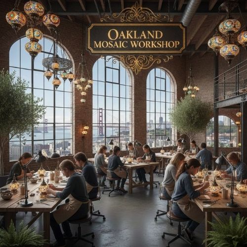 Mosaic Lamp Workshop in Oakland