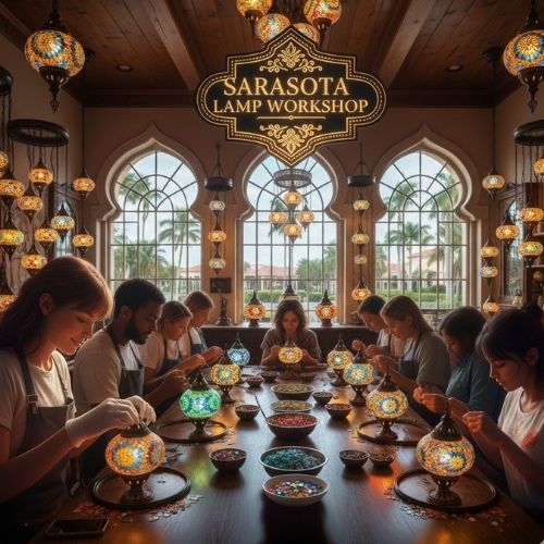 Mosaic Lamp Workshop in Sarasota