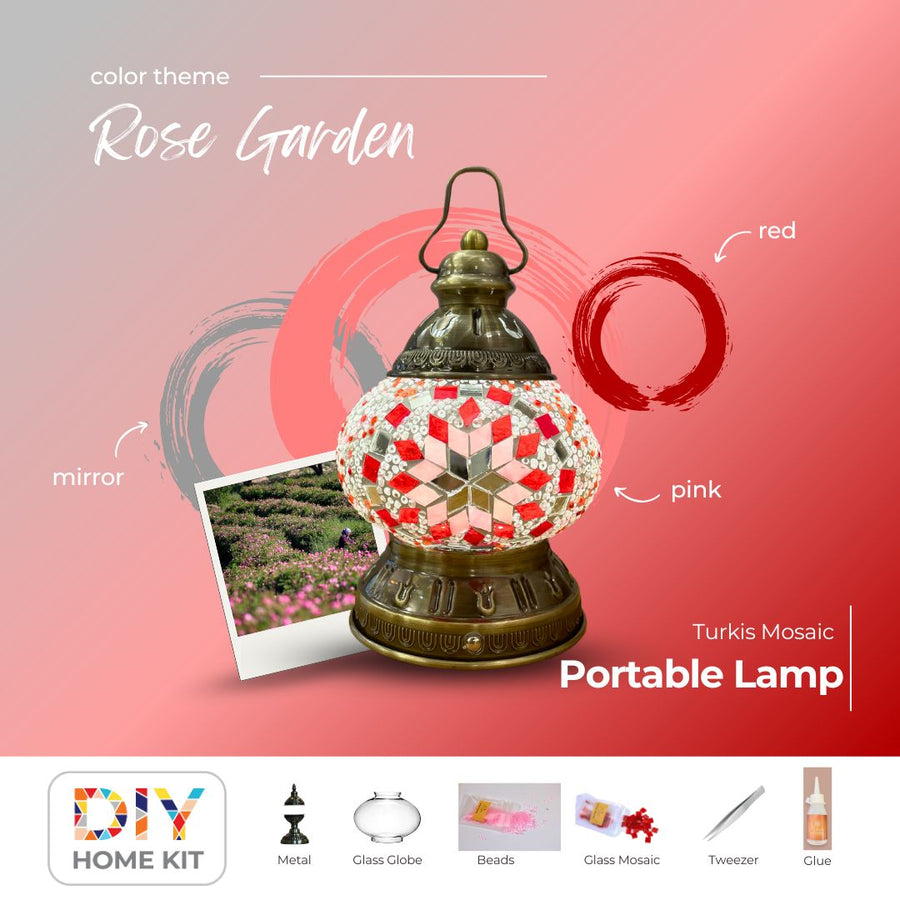 "ROSE GARDEN" Portable and Chargeable Mosaic Lamp DIY Home Kit