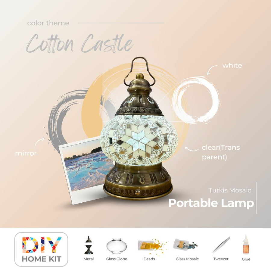 "COTTON CASTLE" Portable and Chargeable Mosaic Lamp DIY Home Kit