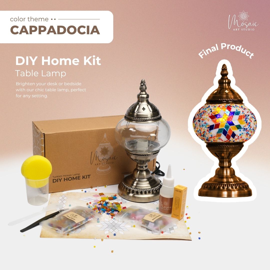 DIY Turkish Mosaic Lamp Kit – Cappadocia Inspired Colors
