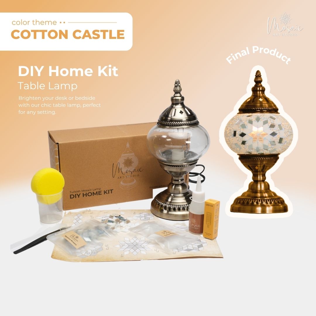 DIY Turkish Mosaic Lamp Kit – Cotton Castle Color Design