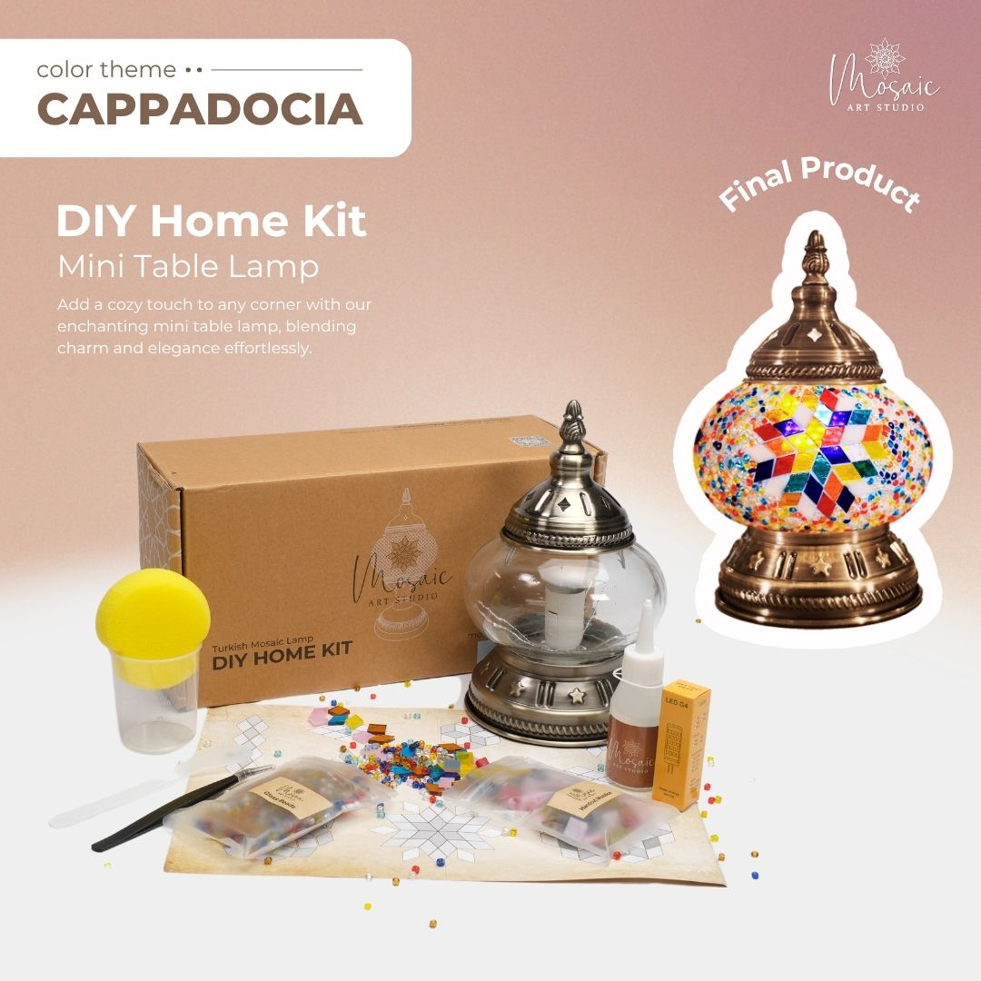 DIY Turkish Mosaic Lamp Kit – Cappadocia Inspired Colors