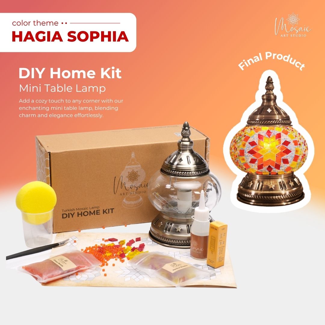 DIY Turkish Mosaic Lamp Kit – Hagia Sophia Design Theme