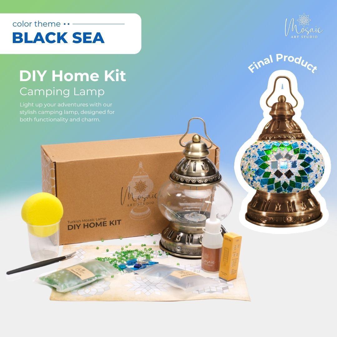 BLACK SEA Color Theme Turkish Mosaic Lamp DIY Home Kit