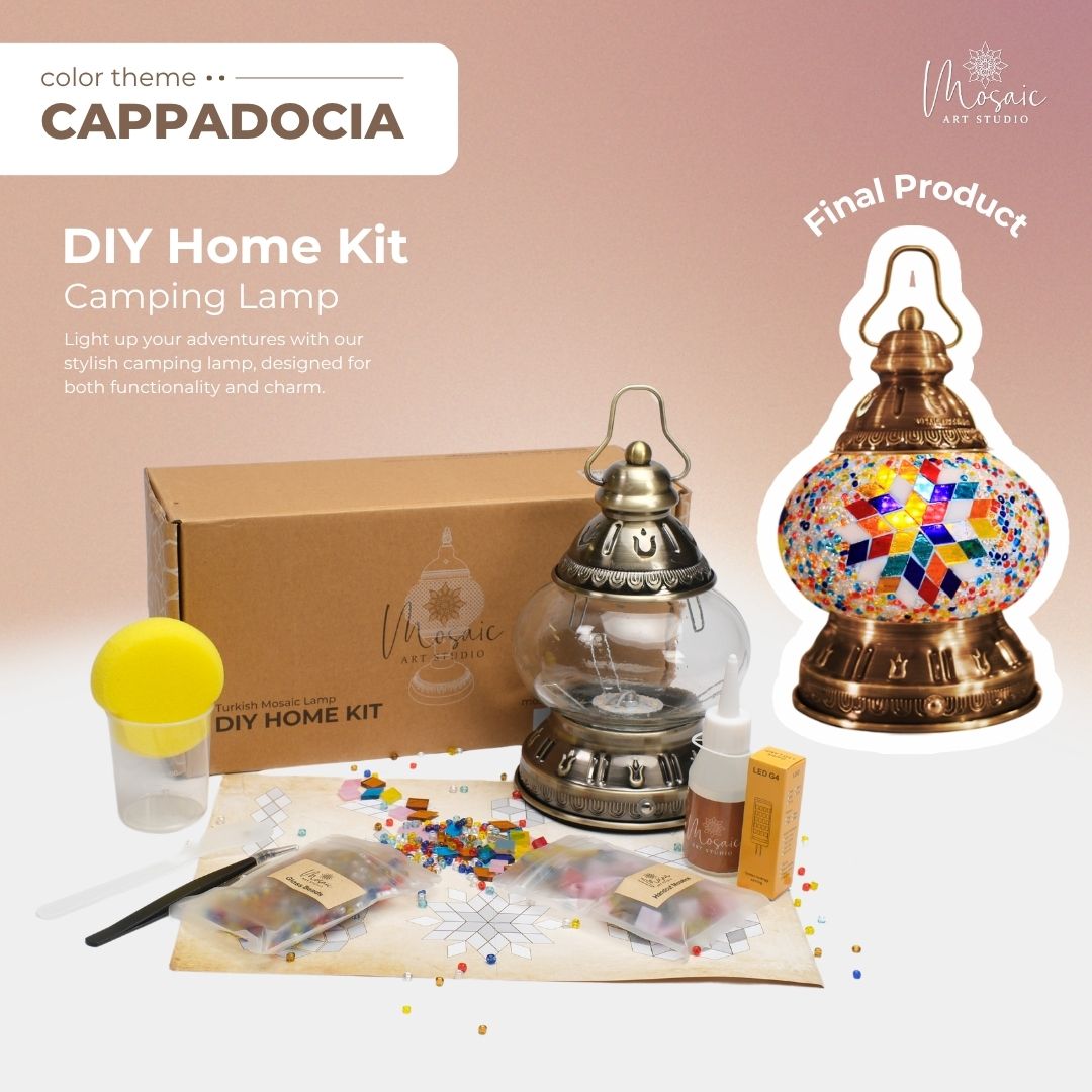 DIY Turkish Mosaic Lamp Kit – Cappadocia Inspired Colors