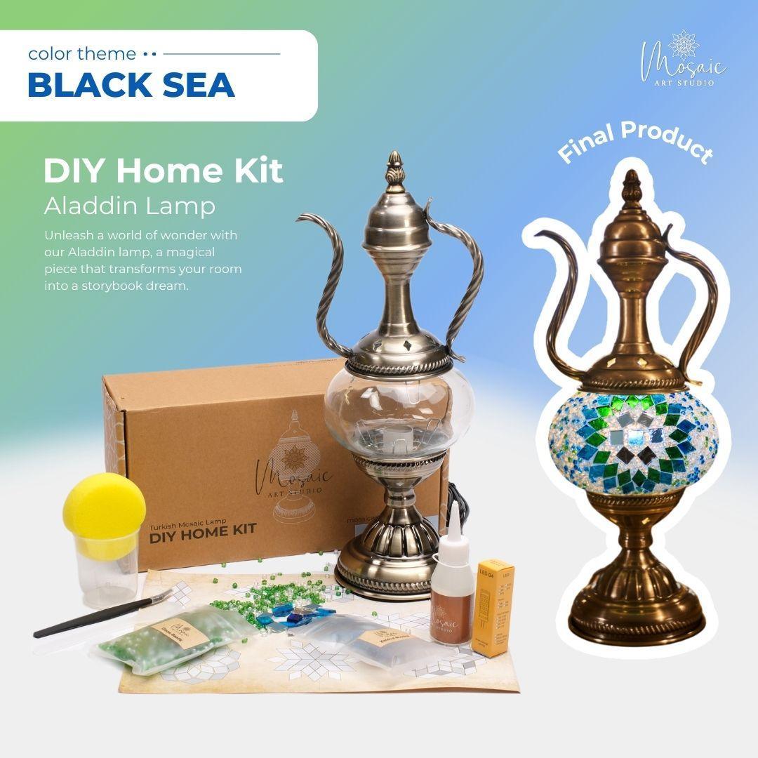 BLACK SEA Color Theme Turkish Mosaic Lamp DIY Home Kit