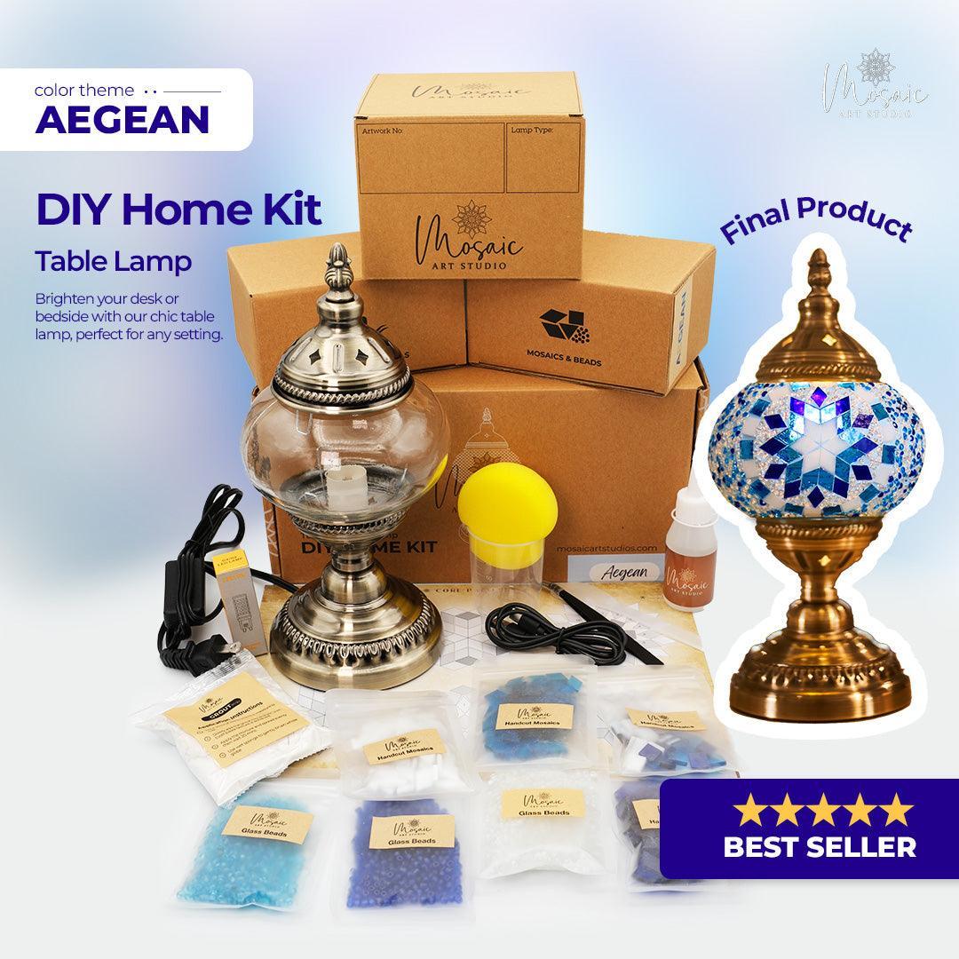 AEGEAN Color Theme Turkish Mosaic Lamp DIY Home Kit