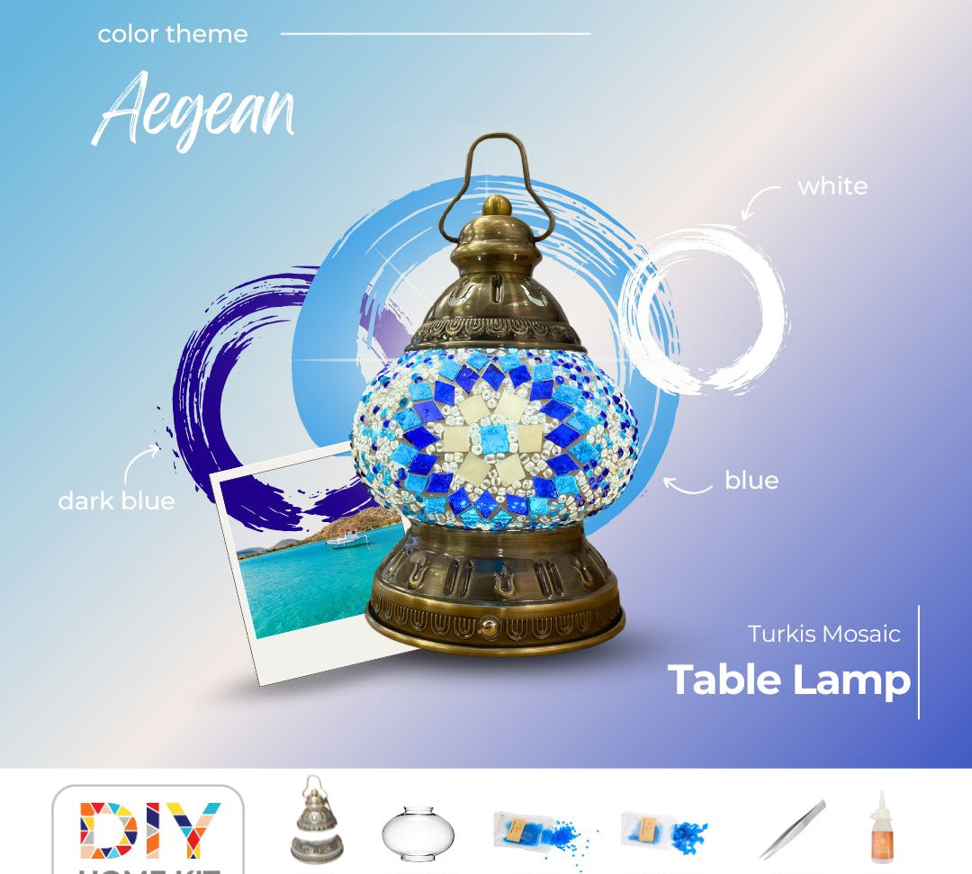 Portable and Chargeable Mosaic Lamp DIY Home Kit