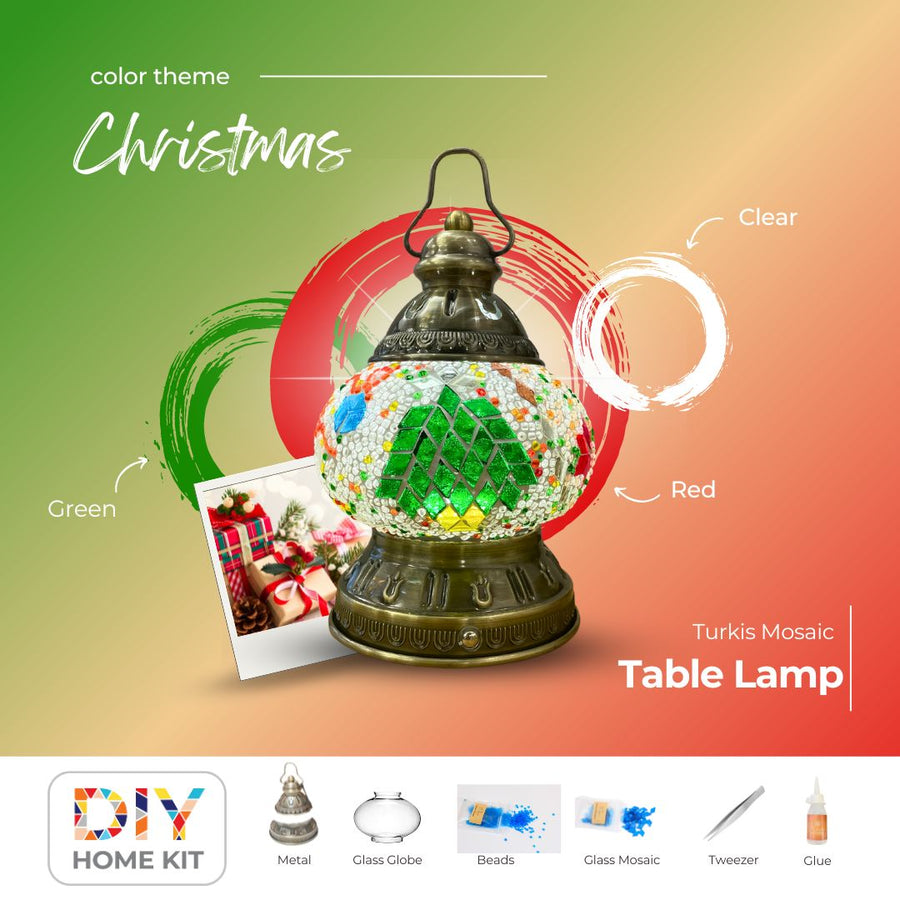 "CHRISTMAS" Portable and Chargeable Mosaic Lamp DIY Home Kit