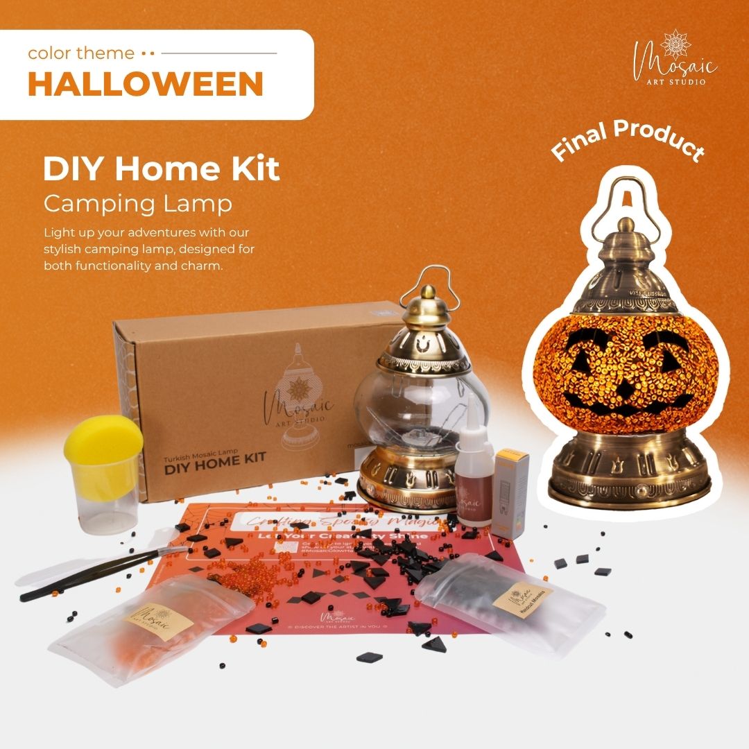 DIY Turkish Mosaic Lamp Kit – Halloween Theme