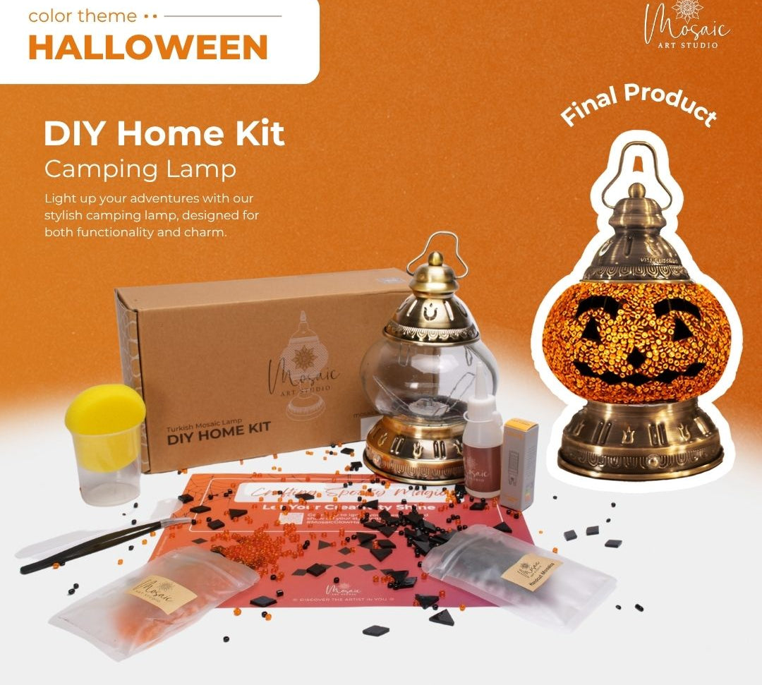 DIY Turkish Mosaic Lamp Kit – Halloween Theme