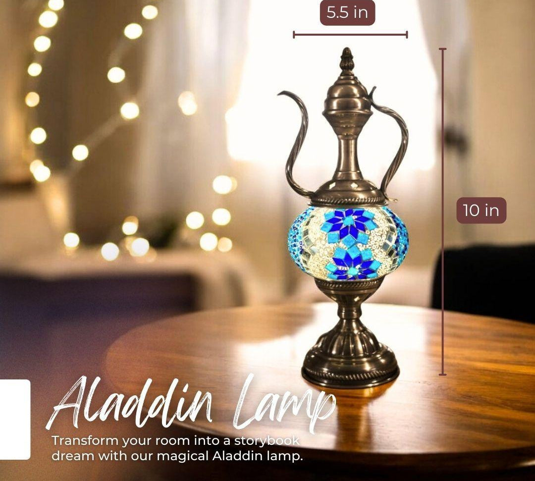 Handmade Mosaic Lamp - Aegean Twin Blooms
