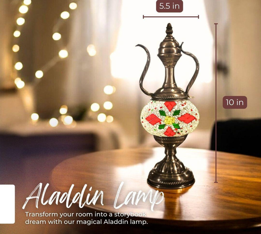 Handmade Mosaic Lamp - Christmas Flower
