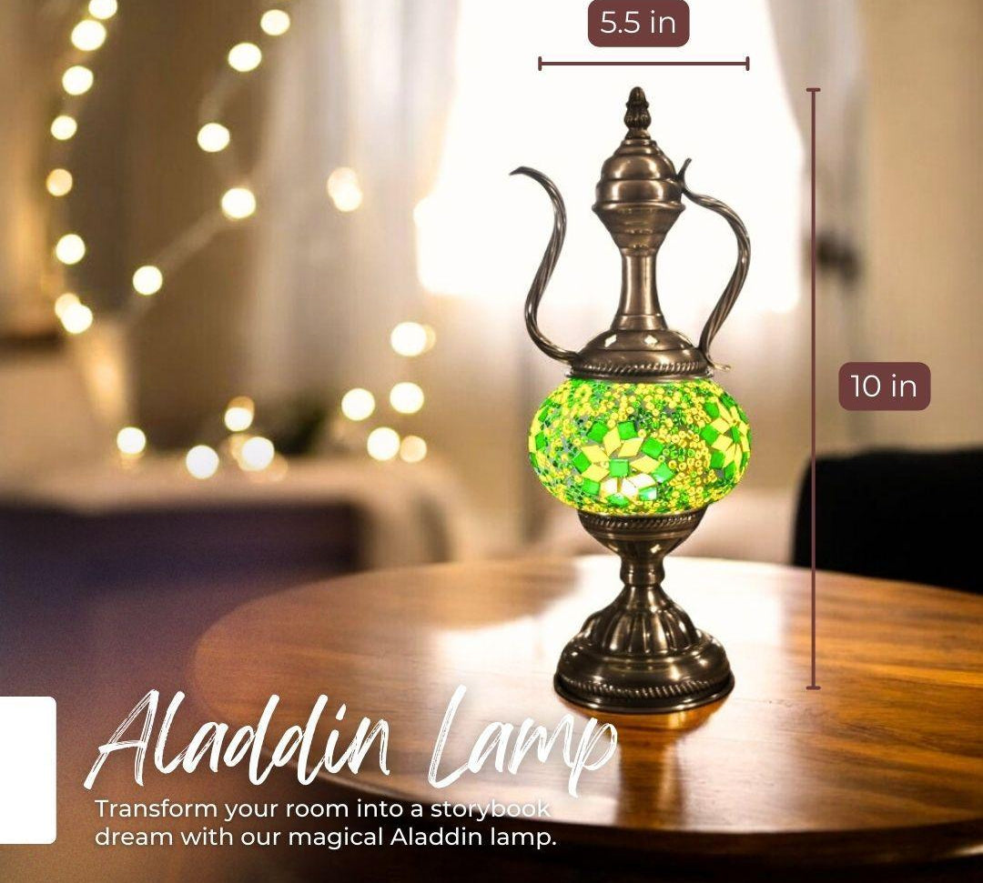 Handmade Mosaic Lamp - Lemon-Lime Sunflower