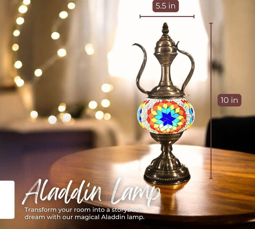 Handmade Mosaic Lamp - Rainbow Starburst