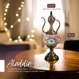 Ready-made Mosaic Lamp - Red & Blue Blossoms