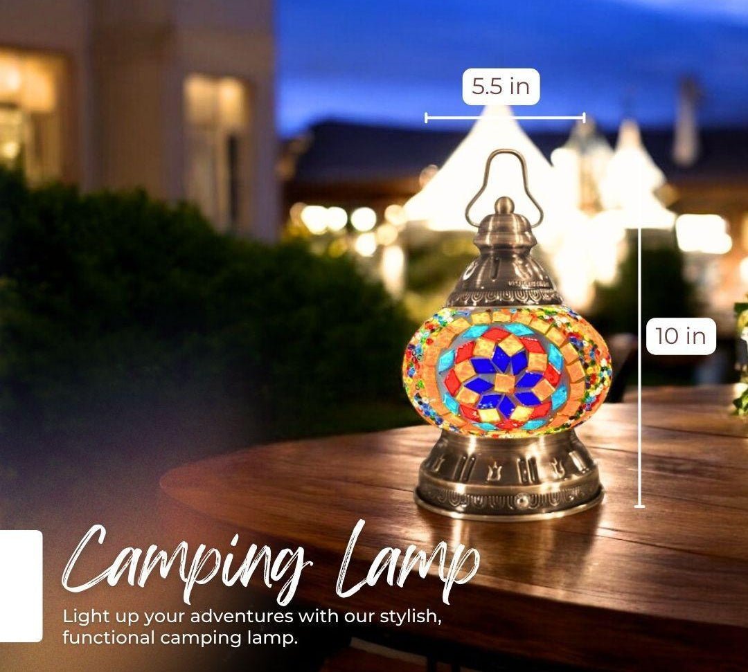 Handmade Mosaic Lamp - Floral Spectrum