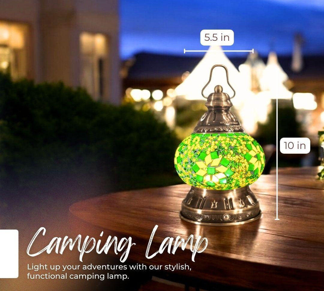 Handmade Mosaic Lamp - Lemon-Lime Sunflower