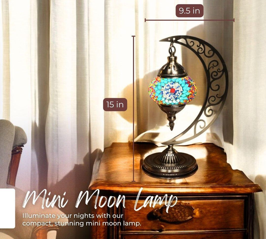 Handmade Mosaic Lamp - Sapphire Sunflower