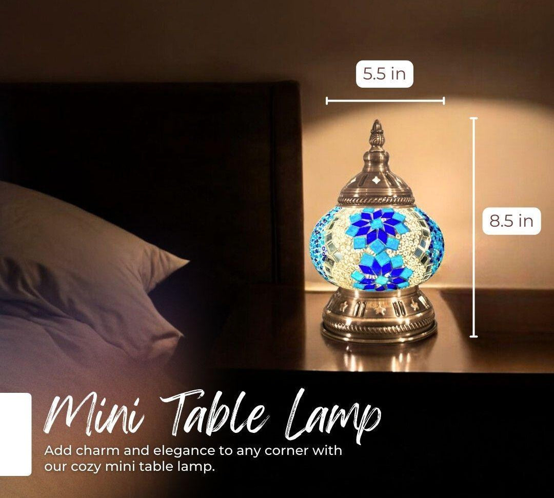 Handmade Mosaic Lamp - Aegean Twin Blooms