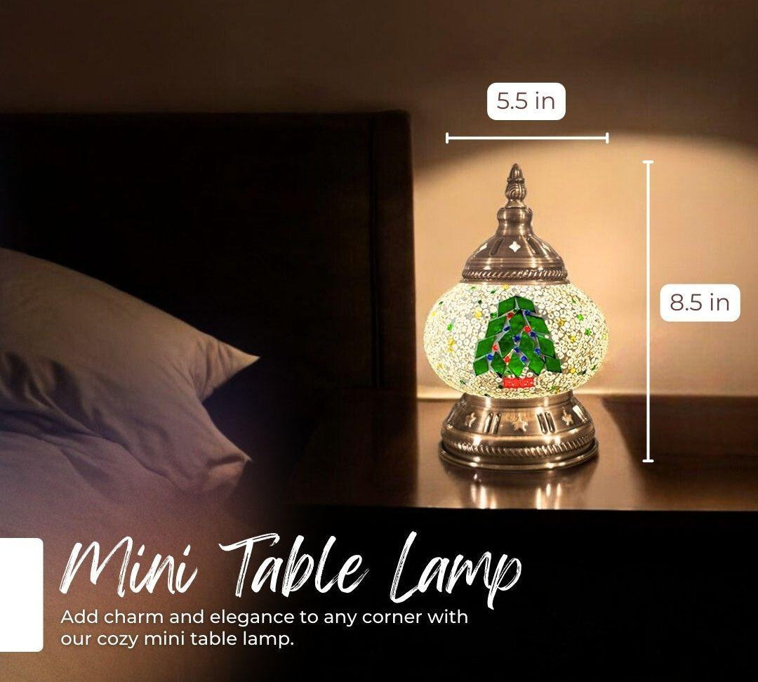 Handmade Mosaic Lamp - Christmas Tree