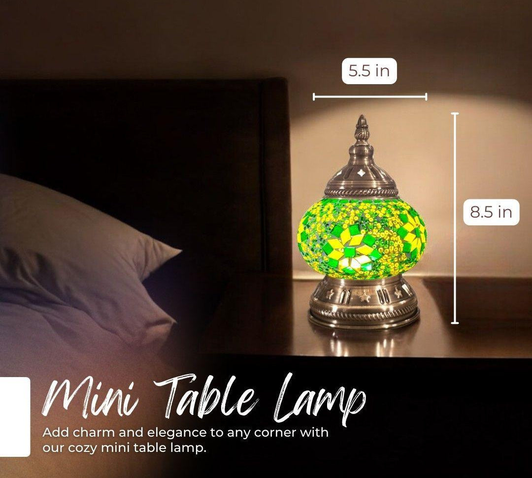 Handmade Mosaic Lamp - Lemon-Lime Sunflower