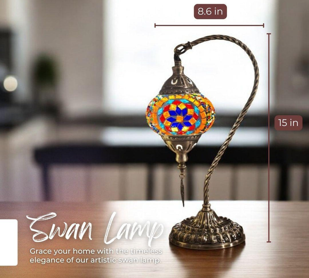 Handmade Mosaic Lamp - Floral Spectrum