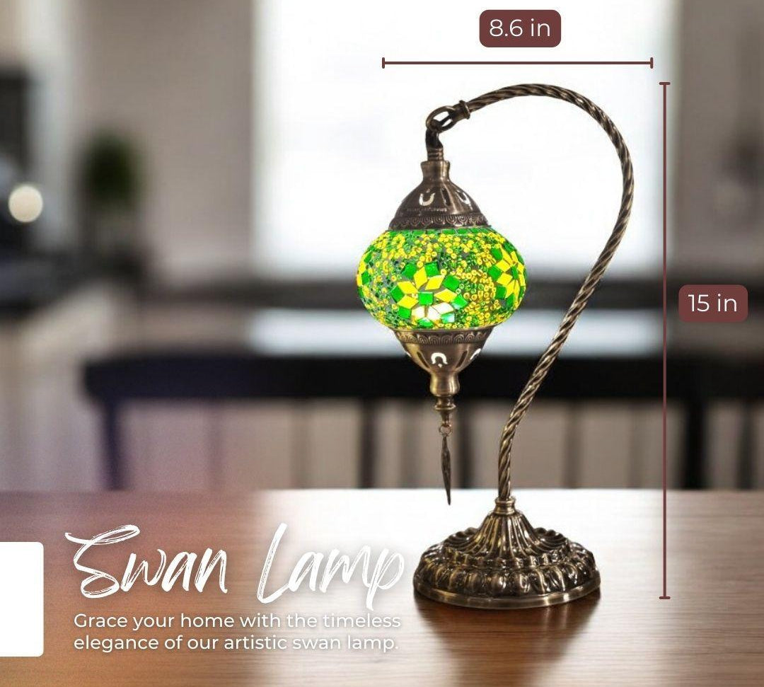 Handmade Mosaic Lamp - Lemon-Lime Sunflower