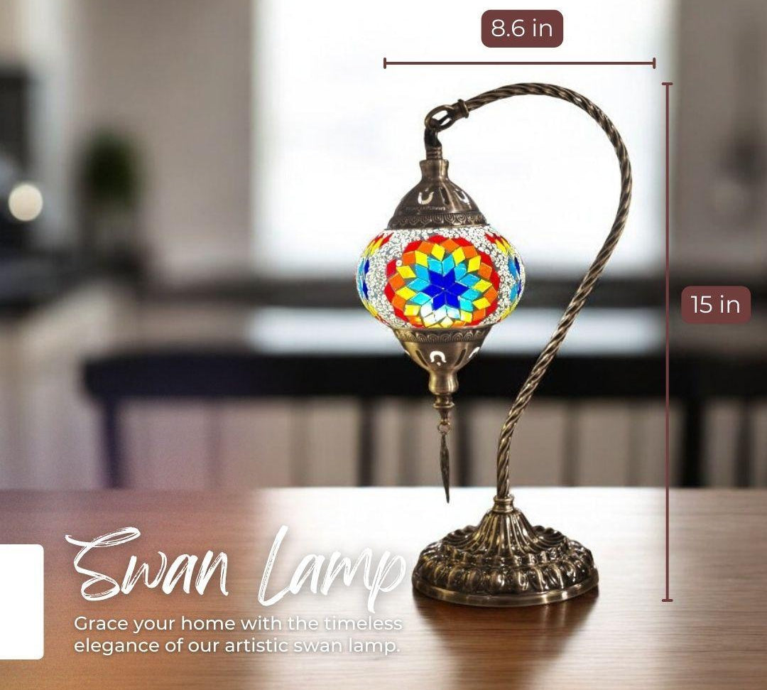 Handmade Mosaic Lamp - Rainbow Starburst