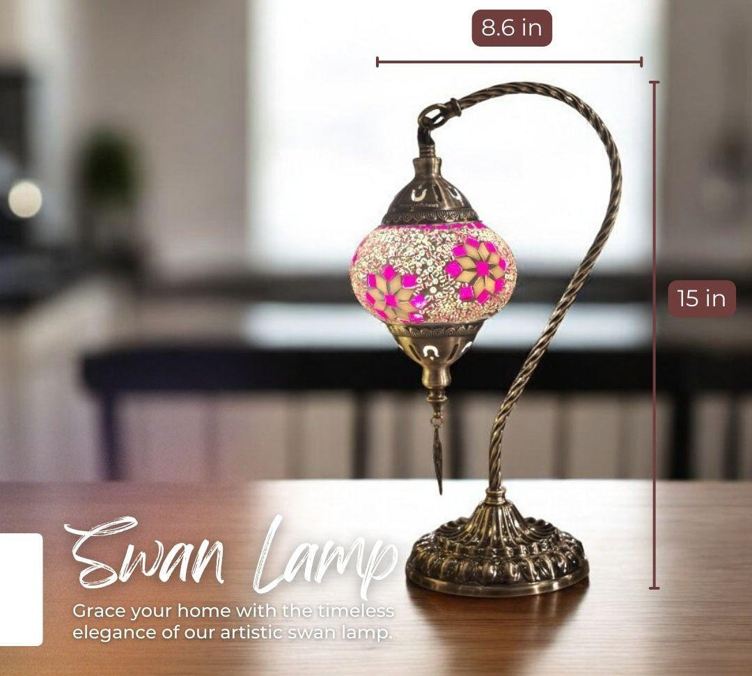 Handmade Mosaic Lamp - Rose Garden Sunflower