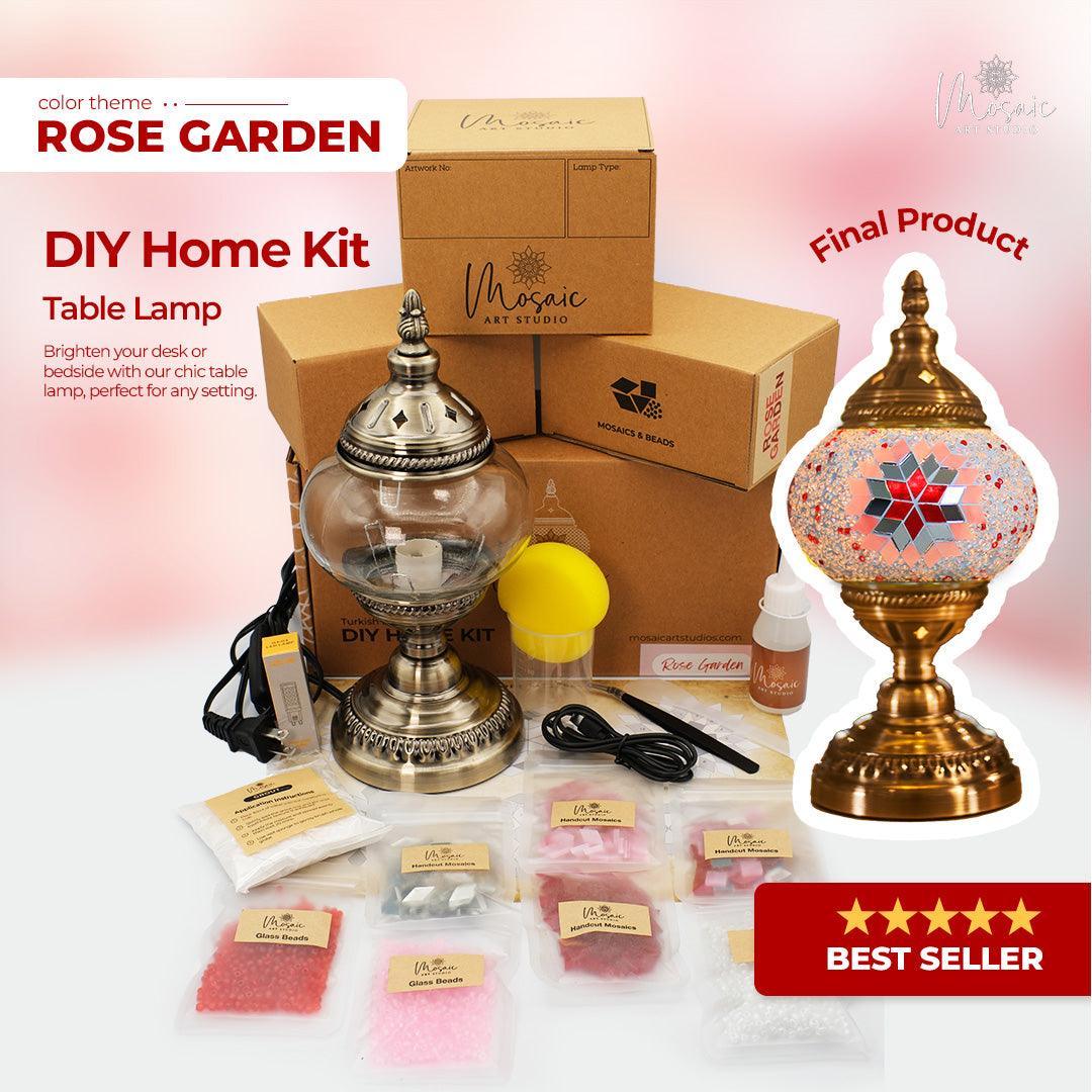 ROSE GARDEN Color Theme Turkish Mosaic Lamp DIY Home Kit