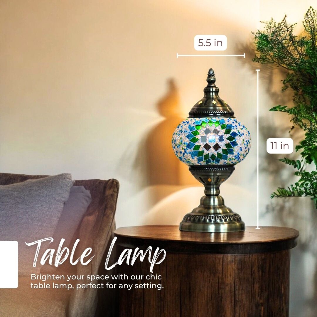 Ready-made Mosaic Lamp - Black Sea