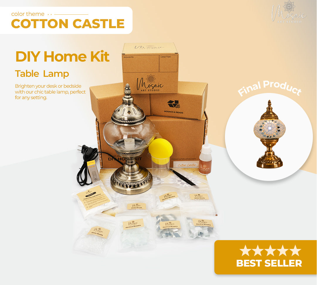 COTTON CASTLE Color Theme Turkish Mosaic Lamp DIY Home Kit