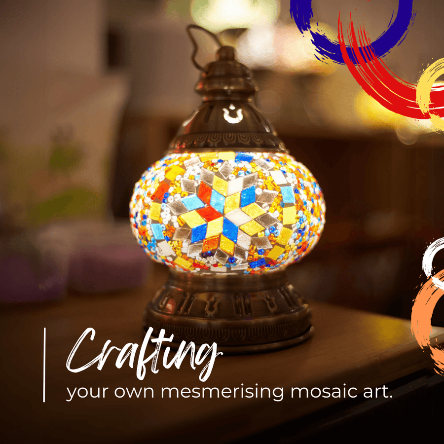 "CAPPADOCIA" Portable and Chargeable Mosaic Lamp DIY Home Kit - Mosaic Art Studio US