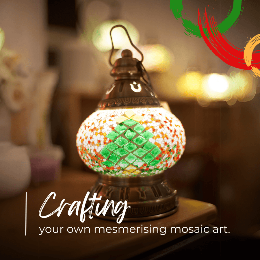 "CHRISTMAS" Portable and Chargeable Mosaic Lamp DIY Home Kit - Mosaic Art Studio US