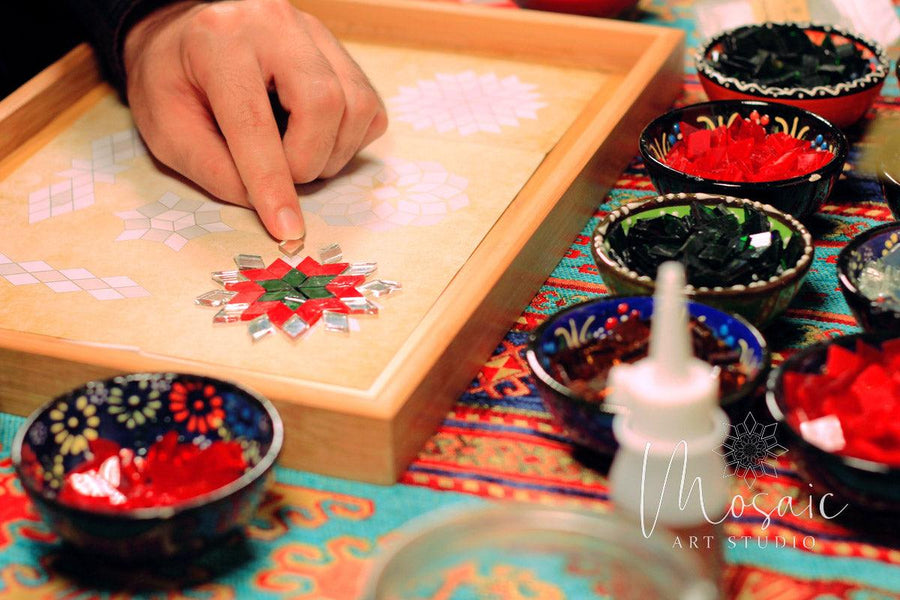 "CHRISTMAS“ Turkish Mosaic Lamp DIY Home Kit - Mosaic Art Studio US