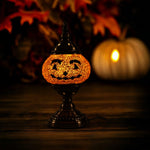 Halloween Cute Pumpkin Face Mosaic Lamp - Mosaic Art Studio US