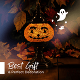 Halloween Cute Pumpkin Face Mosaic Lamp - Mosaic Art Studio US