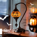 Halloween Cute Pumpkin Face Mosaic Lamp - Mosaic Art Studio US