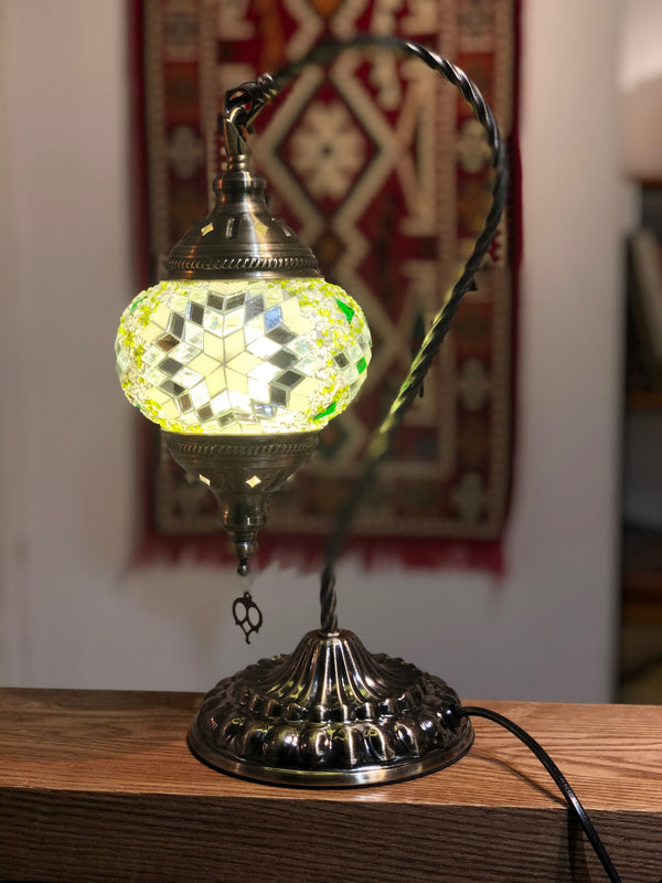 Lime and silver star. Handmade with love at a Mosaic Art Studio workshop.