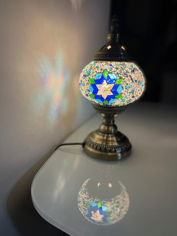 Rainbow star on silver beads. Handmade with love at a Mosaic Art Studio workshop.