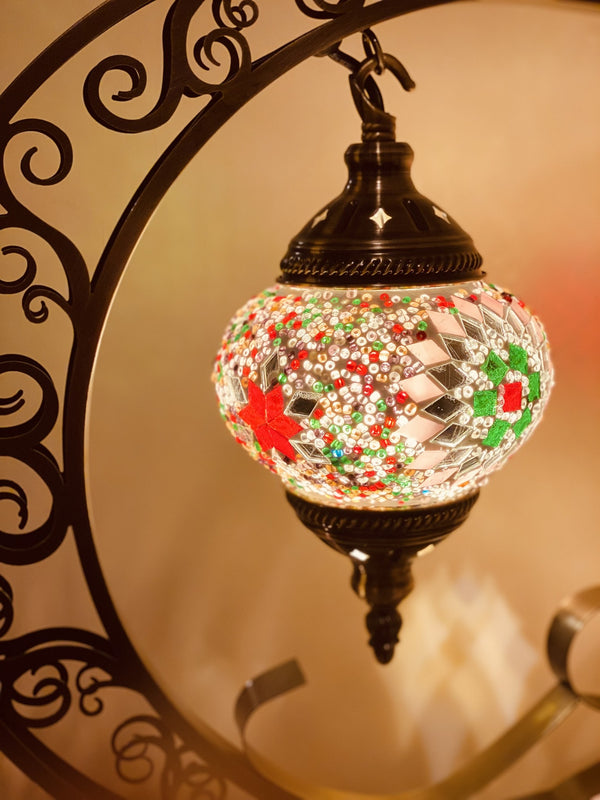 Ruby and emerald on white. Handmade with love at a Mosaic Art Studio workshop.