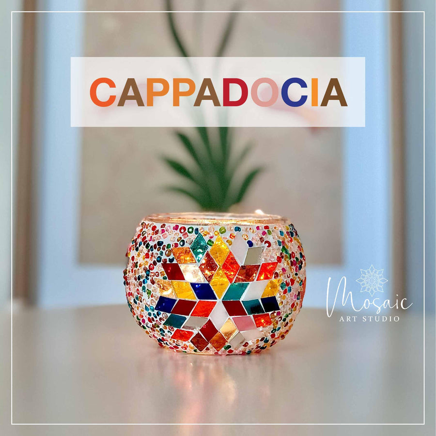 Mosaic Candle Holder DIY Home Kit "CAPPADOCIA" - Mosaic Art Studio US