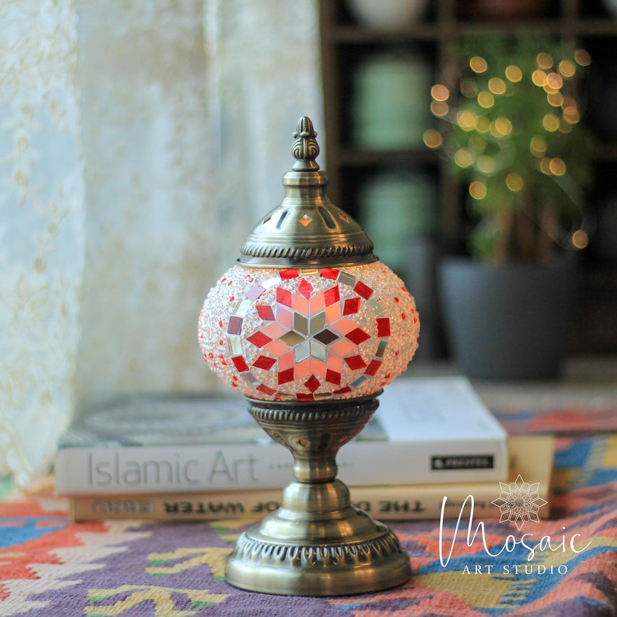"ROSE GARDEN" Turkish Mosaic Lamp DIY Home Kit - Mosaic Art Studio US